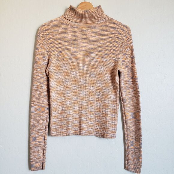 Urban Outfitters Space Dyed Ribbed Knit Turtle Neck Sweater Size Women's Medium - Picture 1 of 10